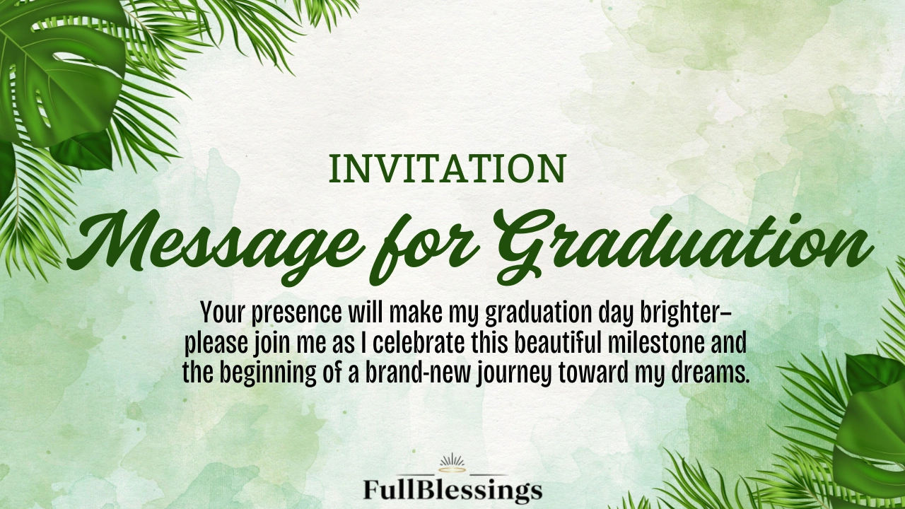 Invitation Message for Graduation