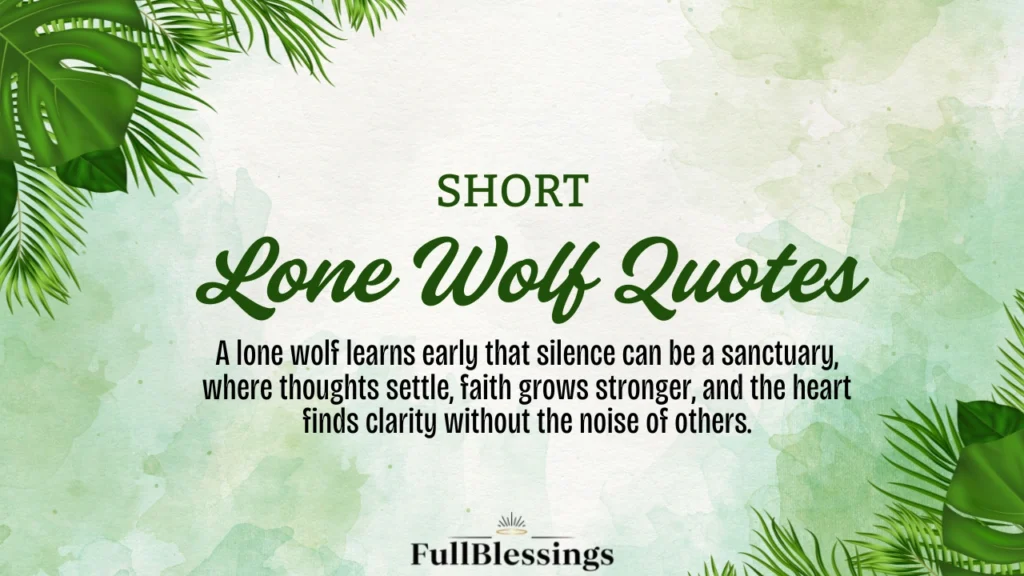 Lone Wolf Quotes