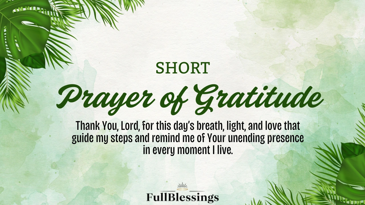 Prayer of Gratitude