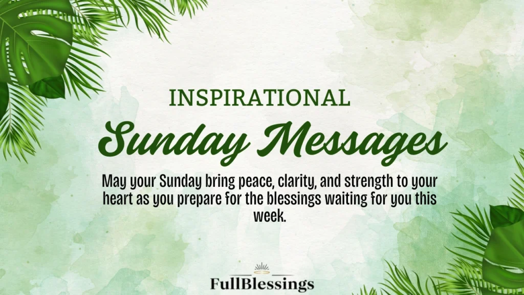Sunday Messages