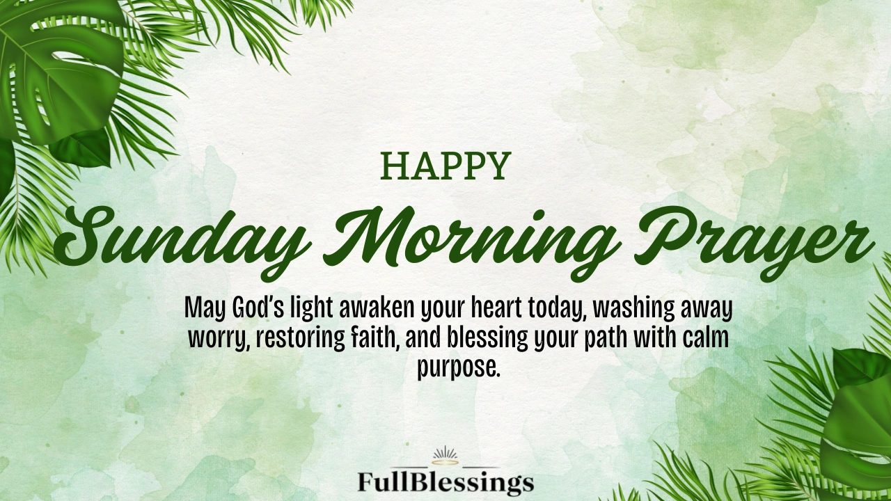 Sunday Morning Prayer