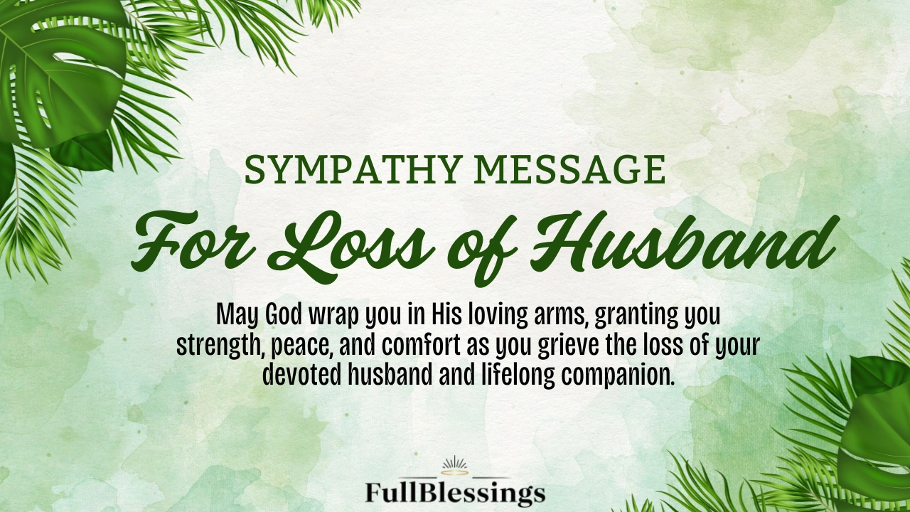 Sympathy Message for Loss of Husband