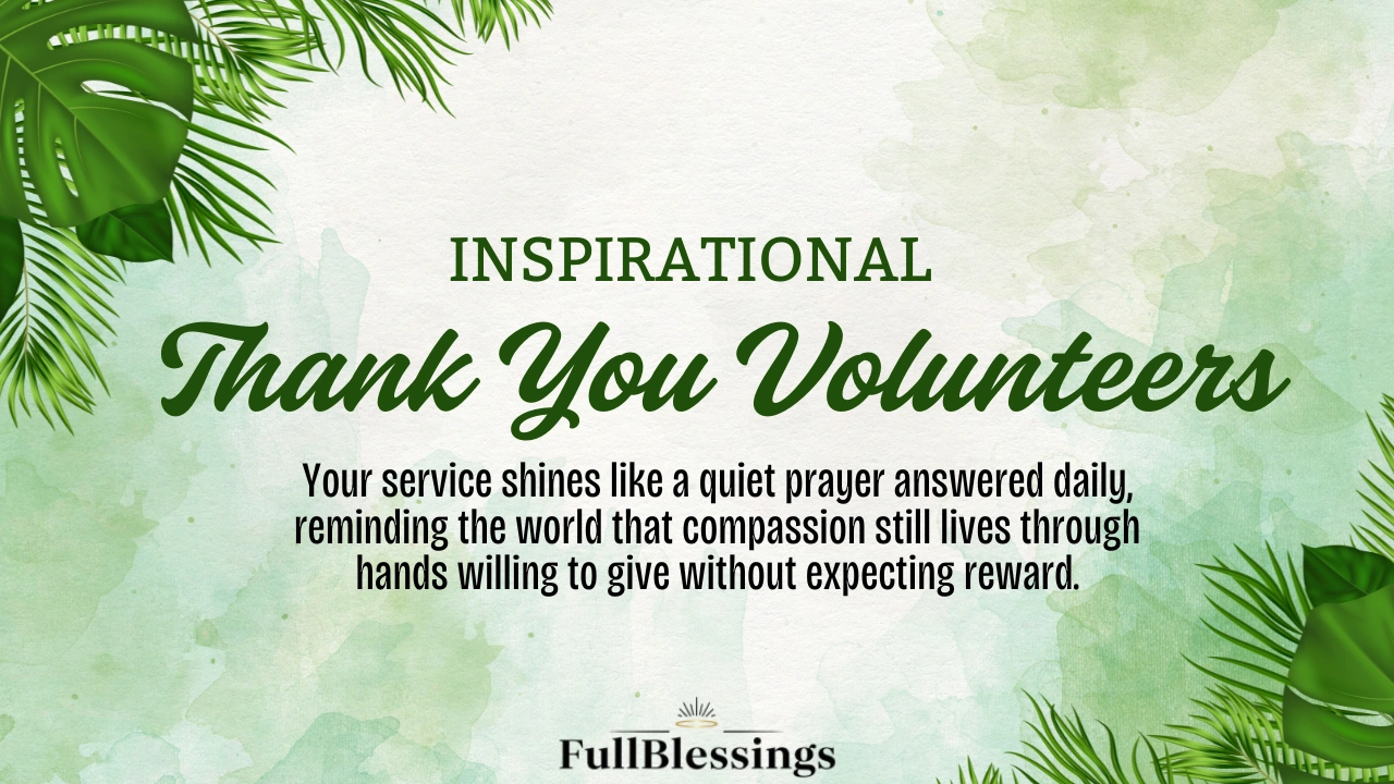 Thank You Volunteers